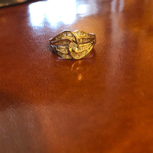 Diamond Channel Set Cocktail Ring - Picture 6 of 6